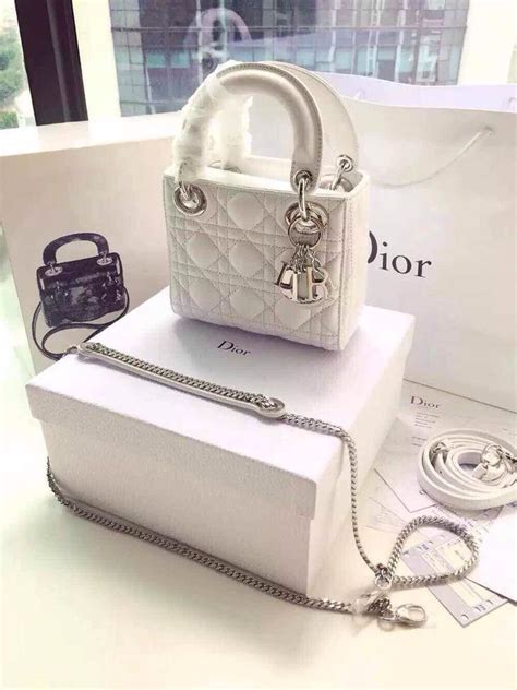 dior lady mini white|lady dior small dimension.